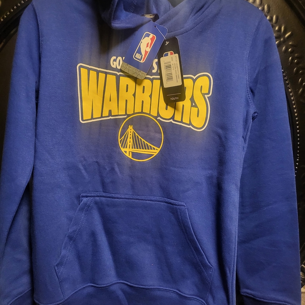 NBA Blue and Yellow Kids Warriors Hoodie